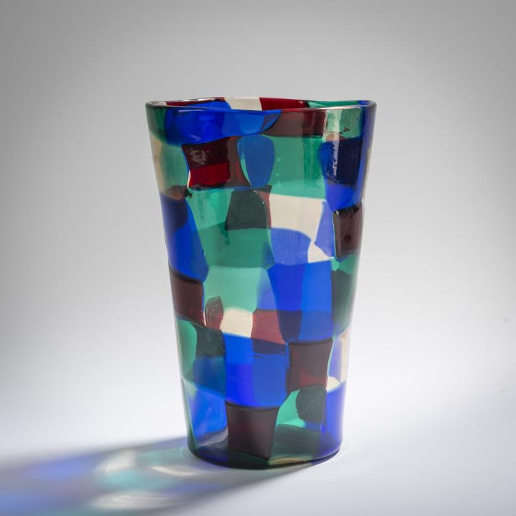 Hauptbild zu Objekt, Vase 'Pezzato', um 1951, Fulvio Bianconi, Venini & C., Murano, 167C 655