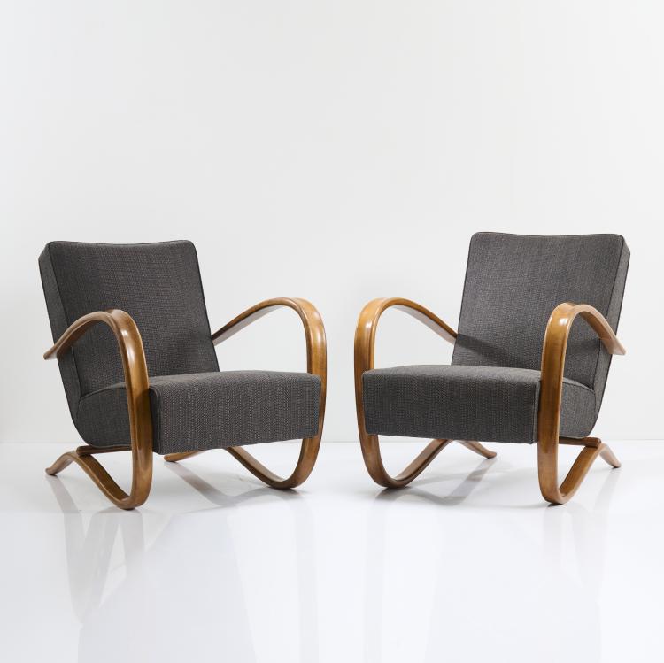 Hauptbild zu Objekt, Two 'H 269' armchairs, 1930s / 1940s, Jindřich Halabala, Thonet Mundus, Tschechoslowakei (zugeschrieben/attributed), 167B 371