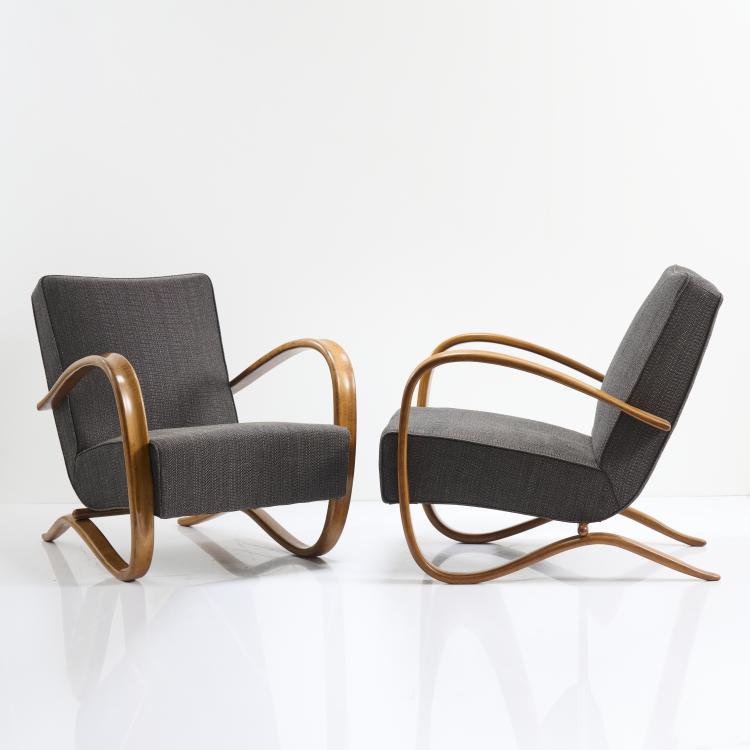 Bild 4 zu Objekt, Two 'H 269' armchairs, 1930s / 1940s, Jindřich Halabala, Thonet Mundus, Tschechoslowakei (zugeschrieben/attributed), 167B 371