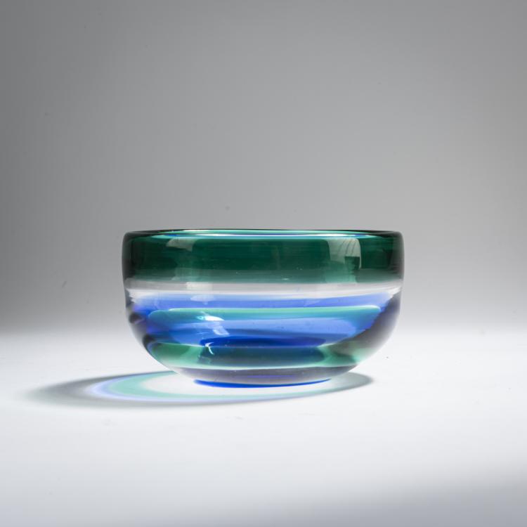 Hauptbild zu Objekt, Small 'A fasce di colore' bowl, c. 1953, Fulvio Bianconi, Venini & C., Murano, 167C 665