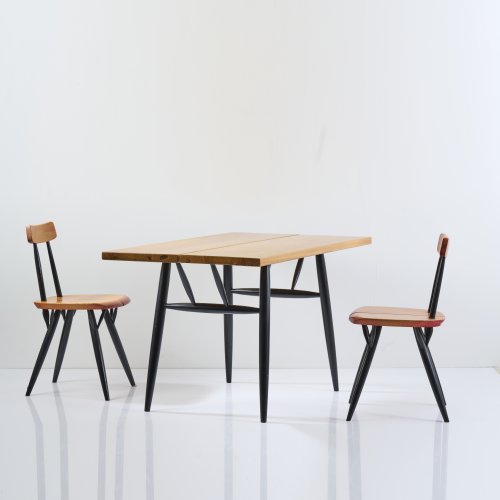 'Pirkka' table and two chairs, 1954/55
