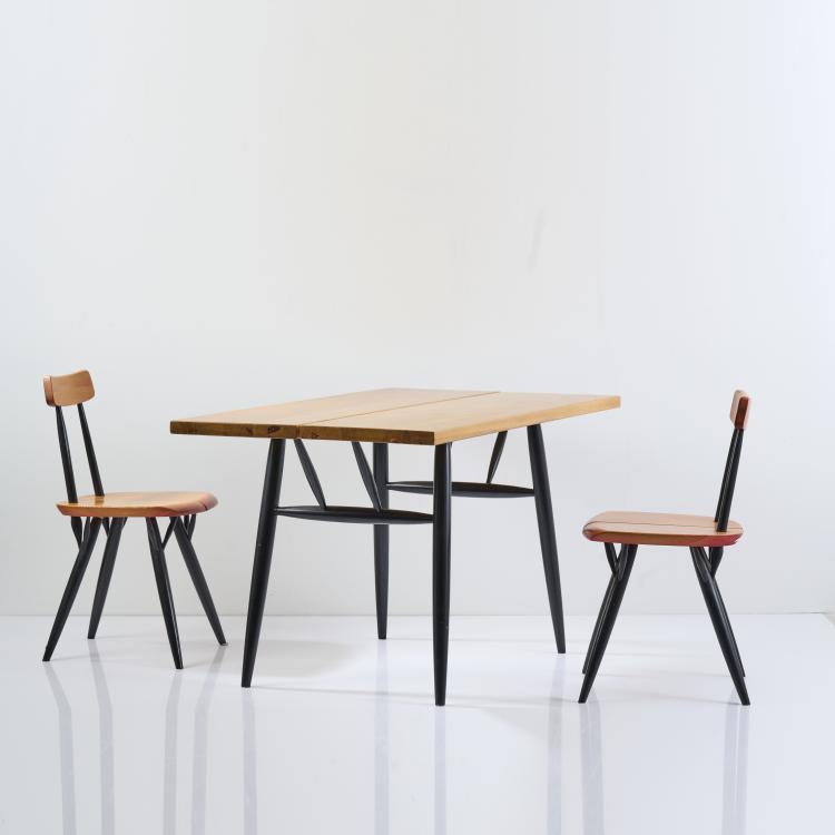 Hauptbild zu Objekt, 'Pirkka' table and two chairs, 1954/55, Ilmari Tapiovaara, Laukaan Puu Ltd., Helsinki, 167B 489