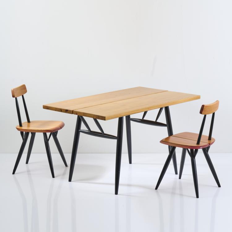 Bild 2 zu Objekt, 'Pirkka' table and two chairs, 1954/55, Ilmari Tapiovaara, Laukaan Puu Ltd., Helsinki, 167B 489