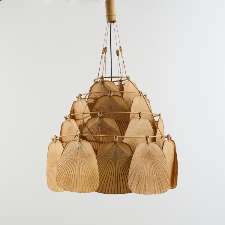 Hauptbild zu Objekt, 'San-Ju' ceiling light from the 'Uchiwa' series, 1975, Ingo Maurer, Maurer, Ingo, Design M, M&uuml;nchen, 167B 564