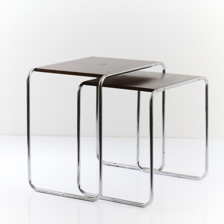Bild 2 zu Objekt, Two 'B 9' side tables, 1925/26, Marcel Breuer, Thonet, Frankenberg, 167B 347