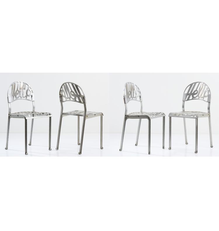 Bild 1 zu Objekt, Vier St&uuml;hle 'Hello', 1977/78, Artifort, Maastricht, 167B 572