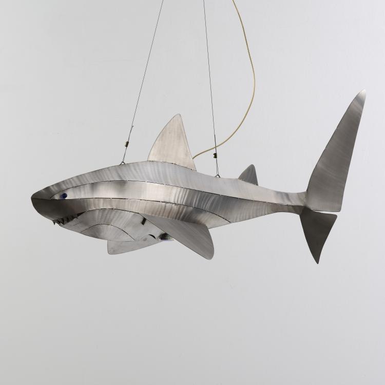 Hauptbild zu Objekt, 'Shark' ceiling light, 1990s, Reinhard Stubenrauch, Stubenrauch, Reinhard, Berlin, 167B 592
