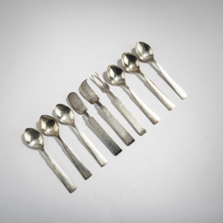 Bild 1 zu Objekt, Three serving pieces and six teaspoons, 1950s, Willi Stoll, Stoll, Willi, Leipzig, 168B 432