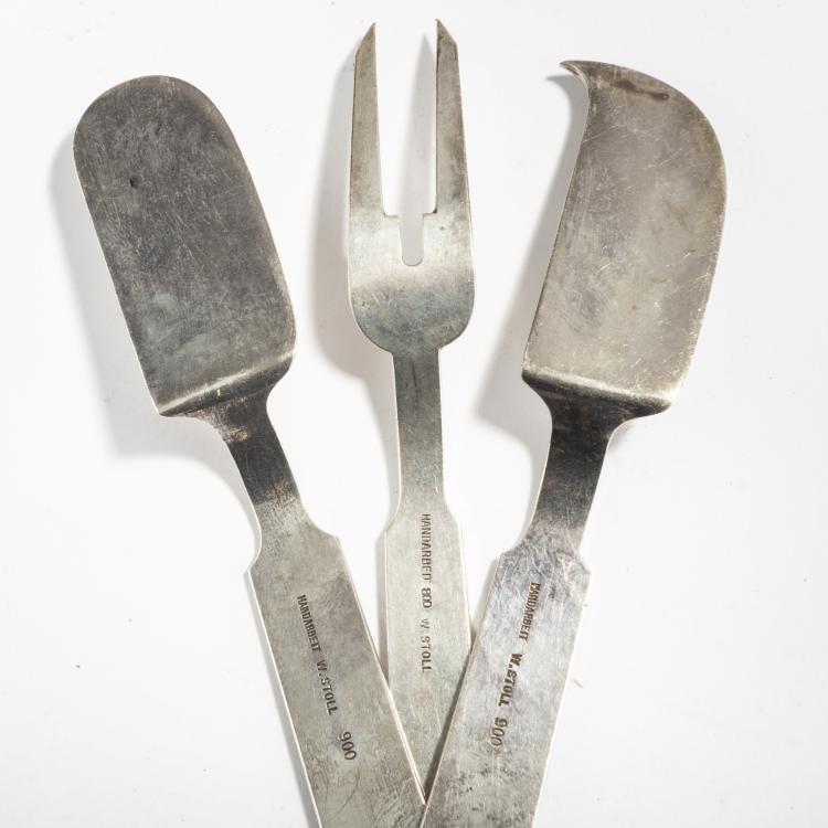 Bild 2 zu Objekt, Three serving pieces and six teaspoons, 1950s, Willi Stoll, Stoll, Willi, Leipzig, 168B 432