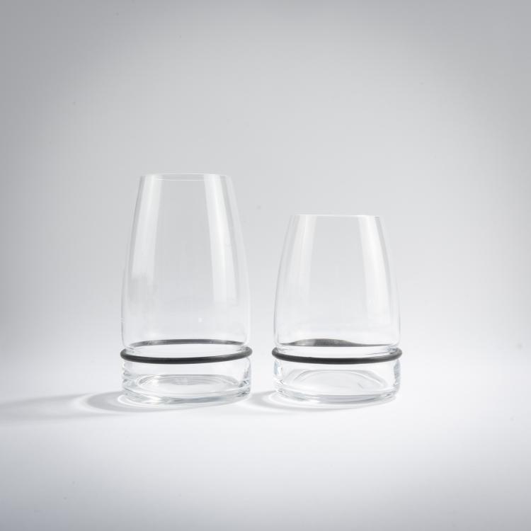 Hauptbild zu Objekt, Two drinking glasses from the 'Ovio' series, 1983, Achille Castiglioni, Danese, Mailand, 167A 156