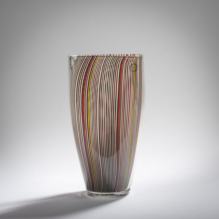 Hauptbild zu Objekt, Vase 'Zebra', um 1980, James Carpenter, Venini & C., Murano, 167C 692