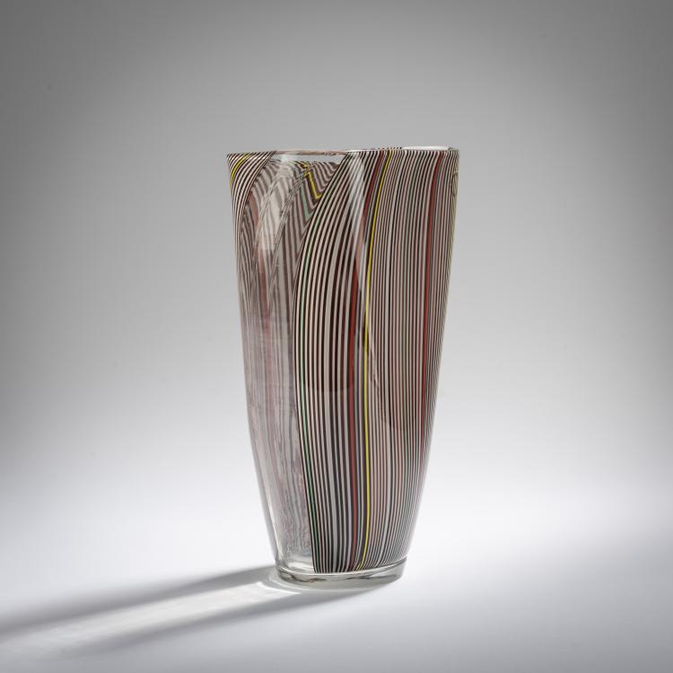 Bild 1 zu Objekt, Vase 'Zebra', um 1980, James Carpenter, Venini & C., Murano, 167C 692