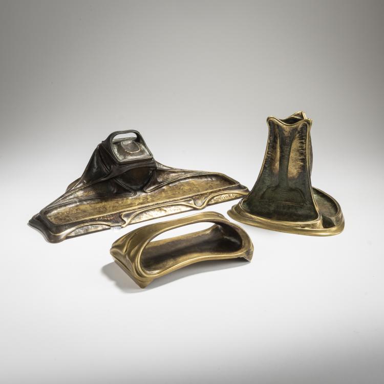 Bild 1 zu Objekt, Dreiteiliges Schreibset, um 1902-04, Gustav Gurschner, Maison Moderne, Paris, 168B 390