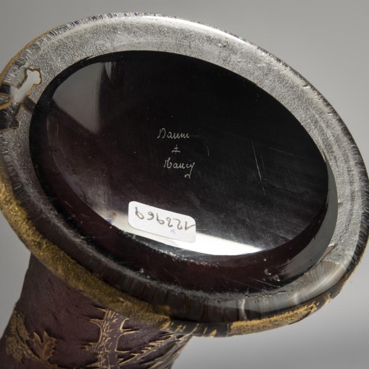 Bild 4 zu Objekt, Tall vase 'Chardons de Lorraine', c. 1896, Daum Fr&egrave;res, Nancy, 168A 35