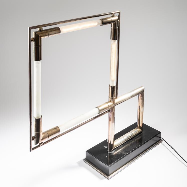 Bild 6 zu Objekt, 'Quadro' table light, c. 1928, Jacques Adnet, Frankreich, 167B 341