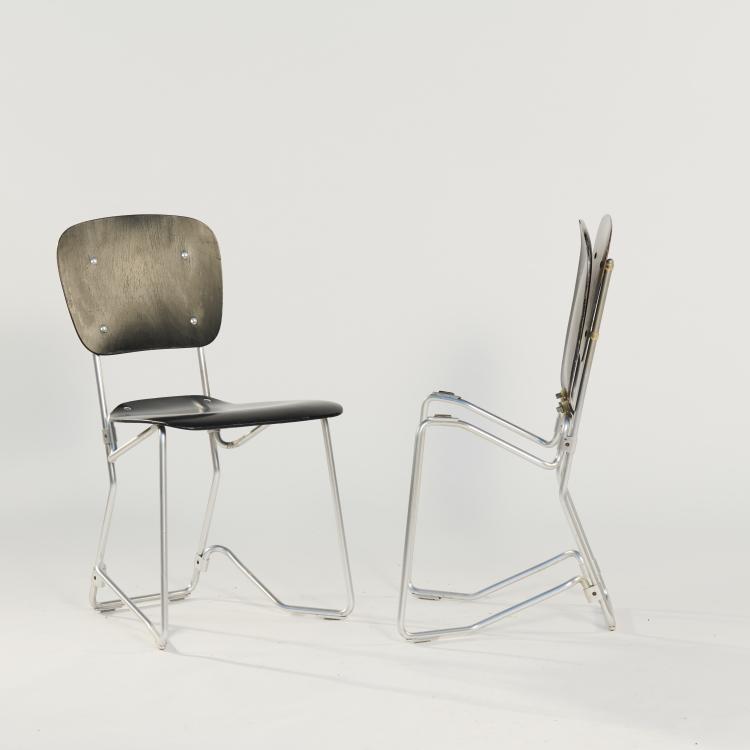 Bild 7 zu Objekt, Twelve 'Aluflex' folding chairs, 1951, Armin Wirth, Zieringer, Philip, Metallwerke, Schweiz, 167B 469
