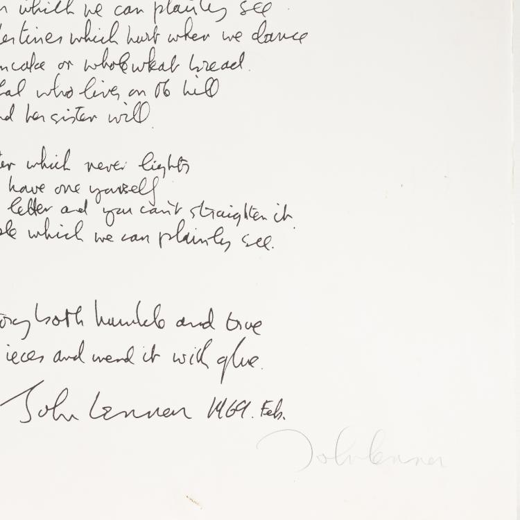 Bild 1 zu Objekt, 'This is my Story', 1969, John Lennon, Curwen Studio, London, 169E 993
