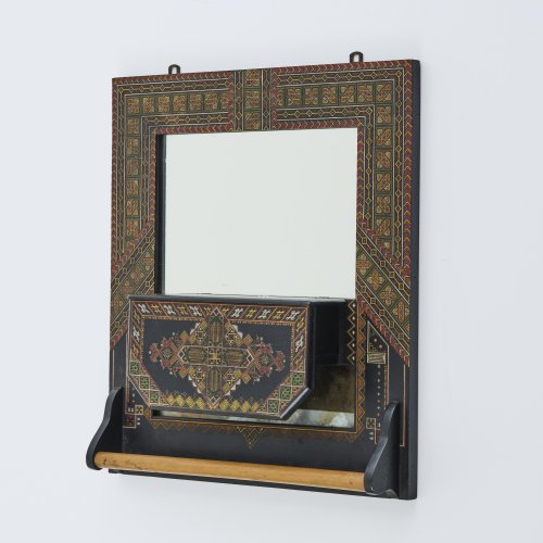 Wall mirror with shelf, 1920s/30s