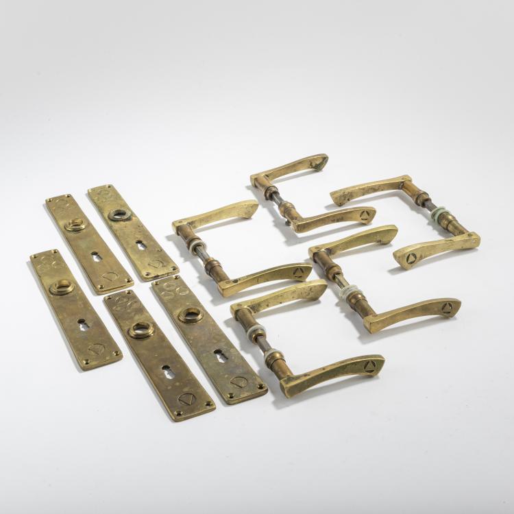 Hauptbild zu Objekt, 17 Paar T&uuml;rdr&uuml;cker mit 34 Blenden, um 1905, Deutschland, 168B 380