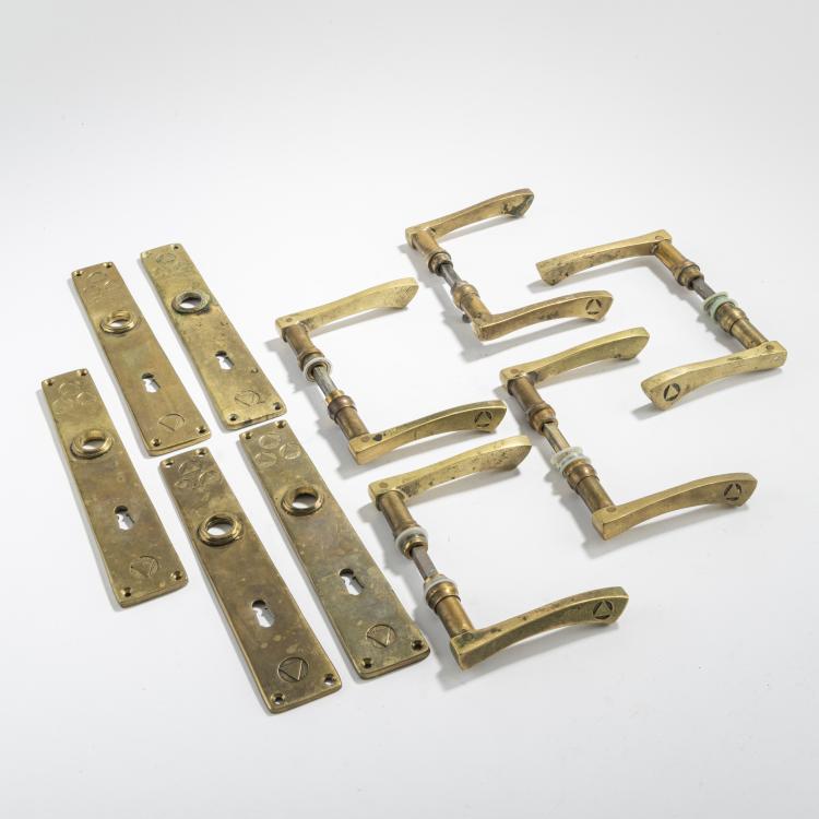 Bild 1 zu Objekt, 17 Paar T&uuml;rdr&uuml;cker mit 34 Blenden, um 1905, Deutschland, 168B 380