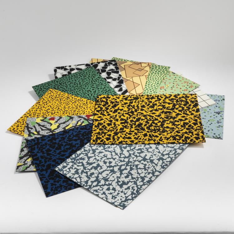 Hauptbild zu Objekt, Zw&ouml;lf Laminatmusterentw&uuml;rfe, Anfang 1980er Jahre, Paola Navone,Ettore Sottsass, Superstudio, Abet Laminati, Mailand, 169C 549