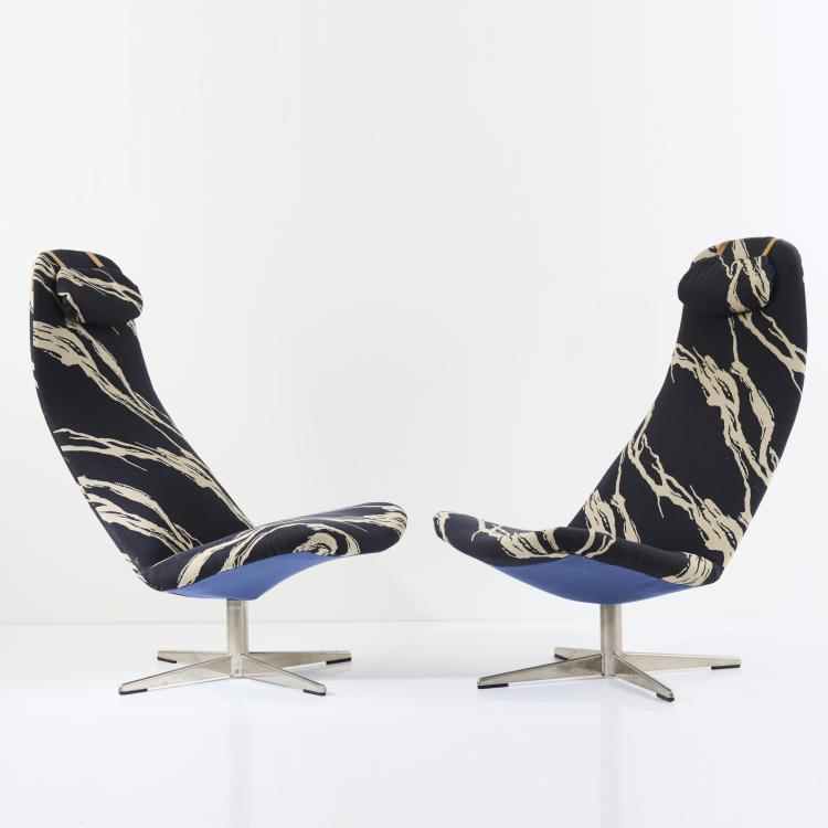 Bild 2 zu Objekt, Zwei Sessel 'Contourette Roto', 1958, Alf Svensson (zugeschrieben), Dux, Malm&ouml;, 169C 615