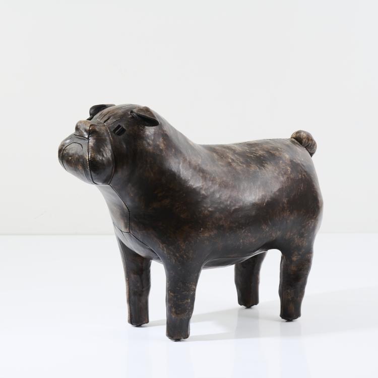 Bild 1 zu Objekt, 'Boxer' foot stool, 1960/70s, Dimitri Omersa, Omersa & Co., Lincolnshire; Vertrieb: Abercrombie & Fitch, USA ; Svenskt Tenn, Stockholm, 167B 535