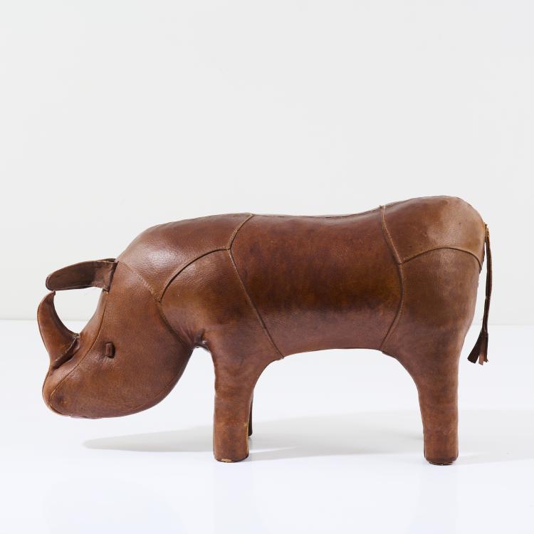 Hauptbild zu Objekt, 'Rhinoceros' foot stool, 1960s / 70s, Dimitri Omersa, Omersa & Co., Lincolnshire, 167B 534