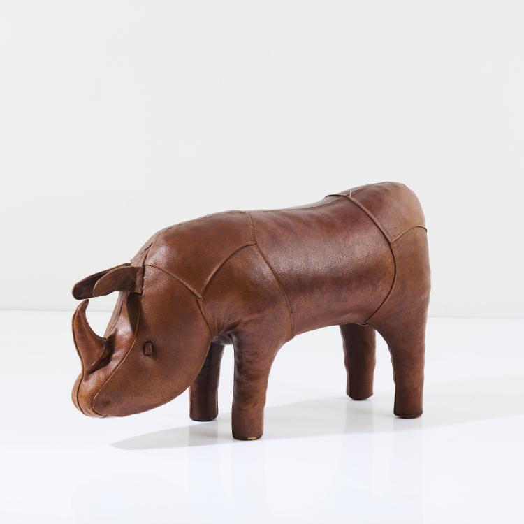 Bild 1 zu Objekt, 'Rhinoceros' foot stool, 1960s / 70s, Dimitri Omersa, Omersa & Co., Lincolnshire, 167B 534