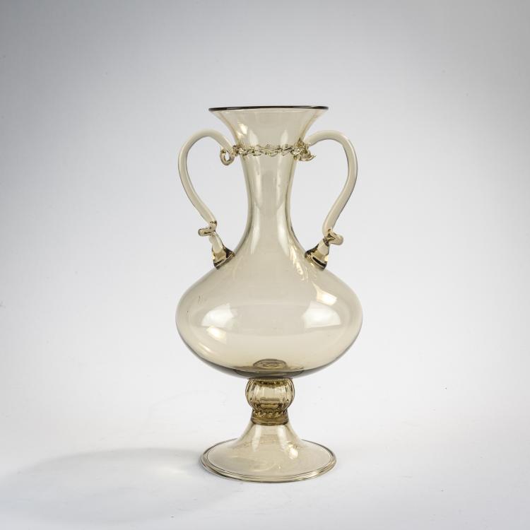 Hauptbild zu Objekt, Handle vase, c. 1926, Napoleone Martinuzzi (attributed), Venini & C., Murano (zugeschrieben/attr.), 170C 527