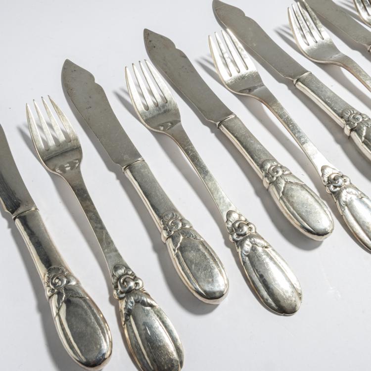 Bild 1 zu Objekt, Fish silverware '16', c. 1915, Nielsen, Evald, Kopenhagen, 168B 426