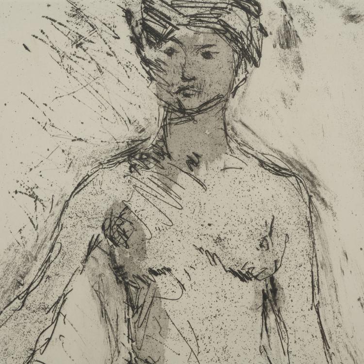 Bild 1 zu Objekt, 'Akt in Vorderansicht (Akt von vorn)', 1908, Emil Nolde, 169E 926