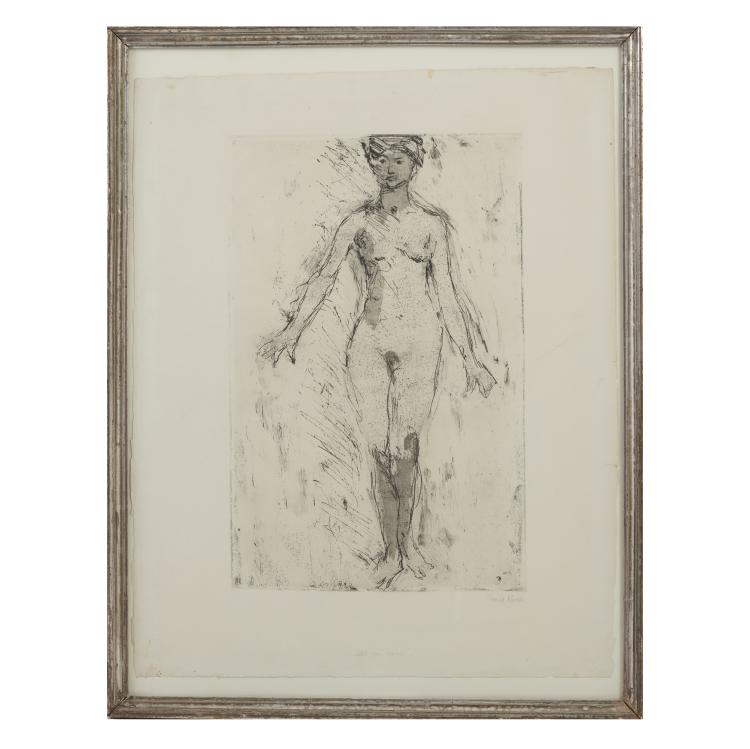 Bild 3 zu Objekt, 'Akt in Vorderansicht (Akt von vorn)', 1908, Emil Nolde, 169E 926