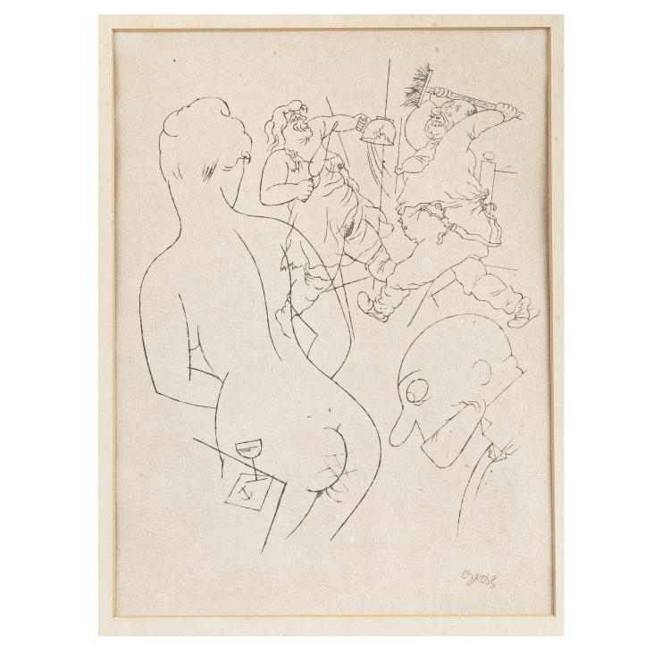 Hauptbild zu Objekt, Sheet from Alfred Richard Meyer's 'Munkepunke Dionysos', 1921, George Grosz, 169E 922