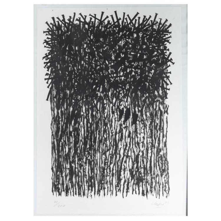 Hauptbild zu Objekt, 'Baum', 1993, G&uuml;nther Uecker, Erker Presse St. Gallen, 169E 1029