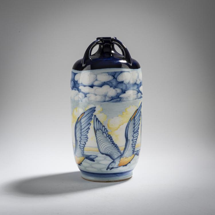 Bild 1 zu Objekt, Vase with handles 'Uccelli', 1897-1907, Galileo Chini, Arte della Ceramica, Florenz, 168B 504