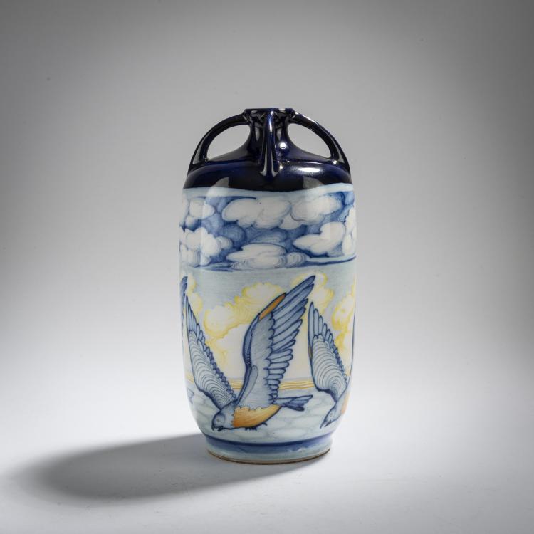 Bild 2 zu Objekt, Vase with handles 'Uccelli', 1897-1907, Galileo Chini, Arte della Ceramica, Florenz, 168B 504