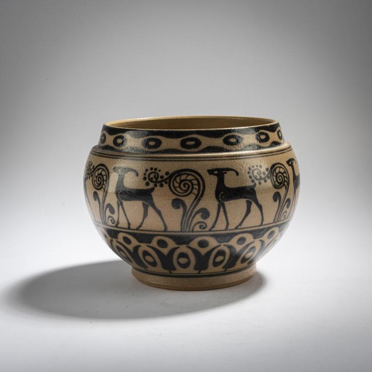 Bild 1 zu Objekt, Small planter 'con Antilopi', 1906-19, Galileo Chini, Fornaci San Lorenzo, Mugello, 168B 506