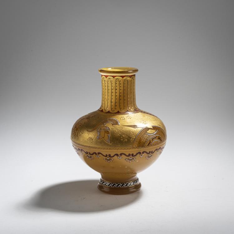 Bild 1 zu Objekt, Vase 'au jeux antiques', um 1900, Burgun, Schverer & Co., Meisenthal, Verrerie d'Art de Lorraine, 168A 14