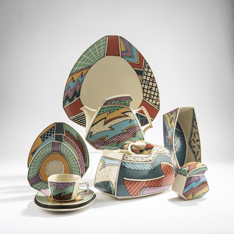 Hauptbild zu Objekt, 16-piece Tea service 'Flash', 1985, Dorothy Hafner, Rosenthal, Selb, 169C 505
