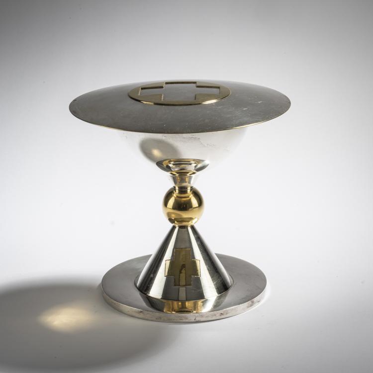 Bild 1 zu Objekt, Communion chalice and paten plate in original case, c. 1930, Puiforcat, Paris, 168B 427