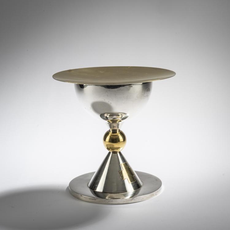 Bild 2 zu Objekt, Communion chalice and paten plate in original case, c. 1930, Puiforcat, Paris, 168B 427