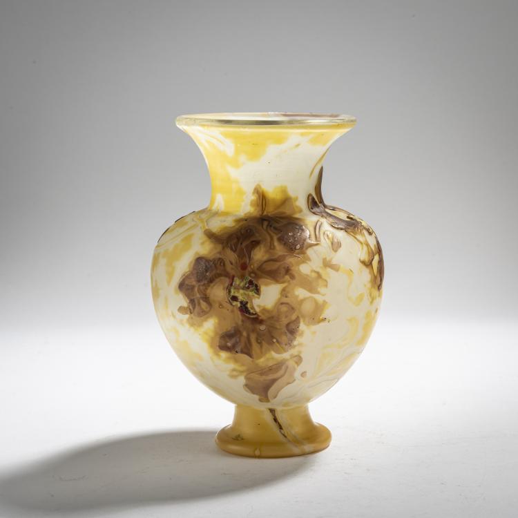 Hauptbild zu Objekt, Marquetry Vase 'Orchids', 1900, Emile Gall&eacute;, Gall&eacute;, Nancy, 168A 129