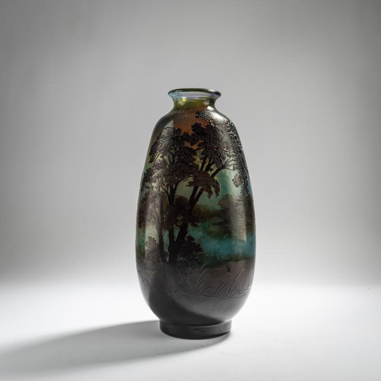 Hauptbild zu Objekt, Vase 'Paysage lacustre', 1920-36, Gall&eacute;, Nancy, 168A 157
