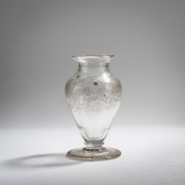 Hauptbild zu Objekt, Small historicizing vase 'Chasse', c. 1878, Emile Gall&eacute;, Gall&eacute;, Nancy, 168A 101