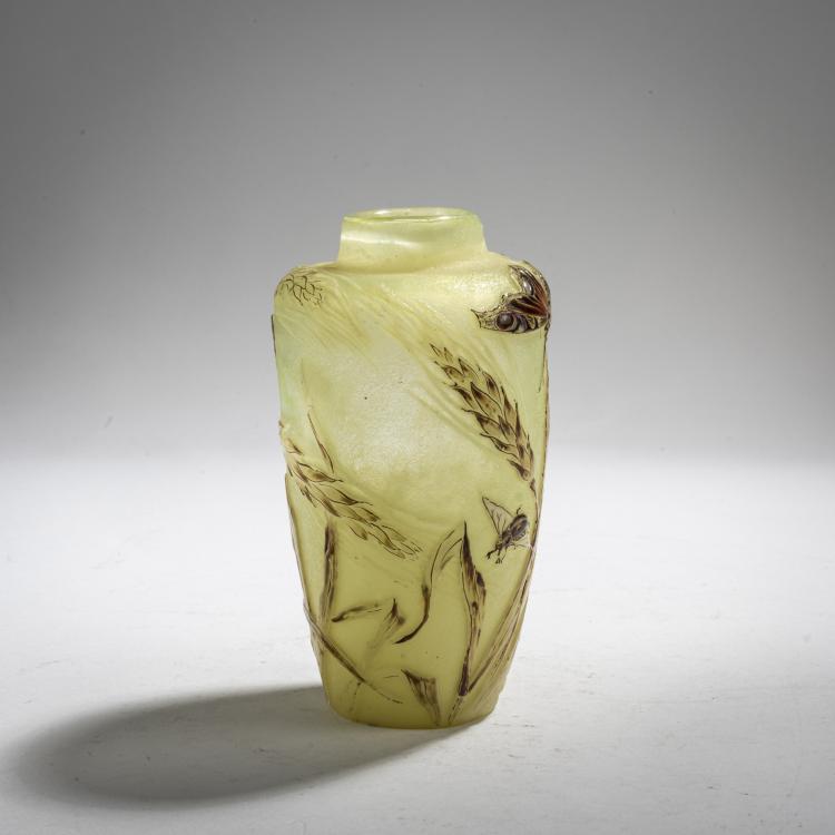 Bild 3 zu Objekt, Small  'Clair de Lune'-'Epis de bl&eacute; et Insectes' vase, 1884-89, Emile Gall&eacute;, Gall&eacute;, Nancy, 168A 100