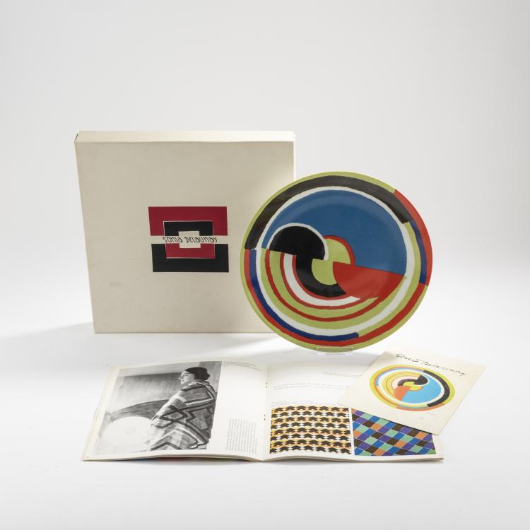 Bild 1 zu Objekt, Plate 'SIGNAL', around 1975, Sonia Delaunay-Terk, Limoges. Ed. Artcurial, 169E 961
