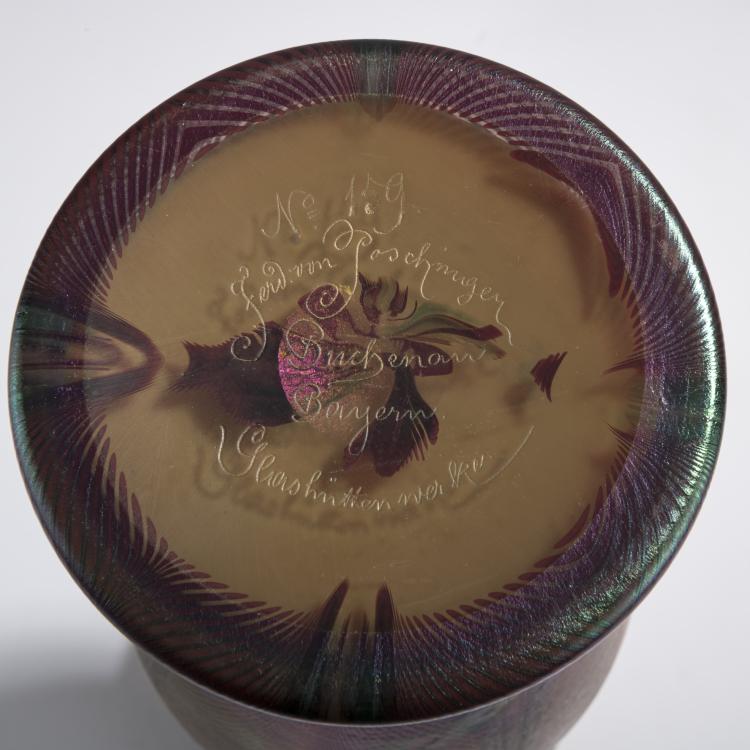 Bild 3 zu Objekt, 'Peacock Feather' Vase, c. 1900, Karl Schmoll von Eisenwerth, Poschinger, Ferdinand von, Buchenau, 168A 303