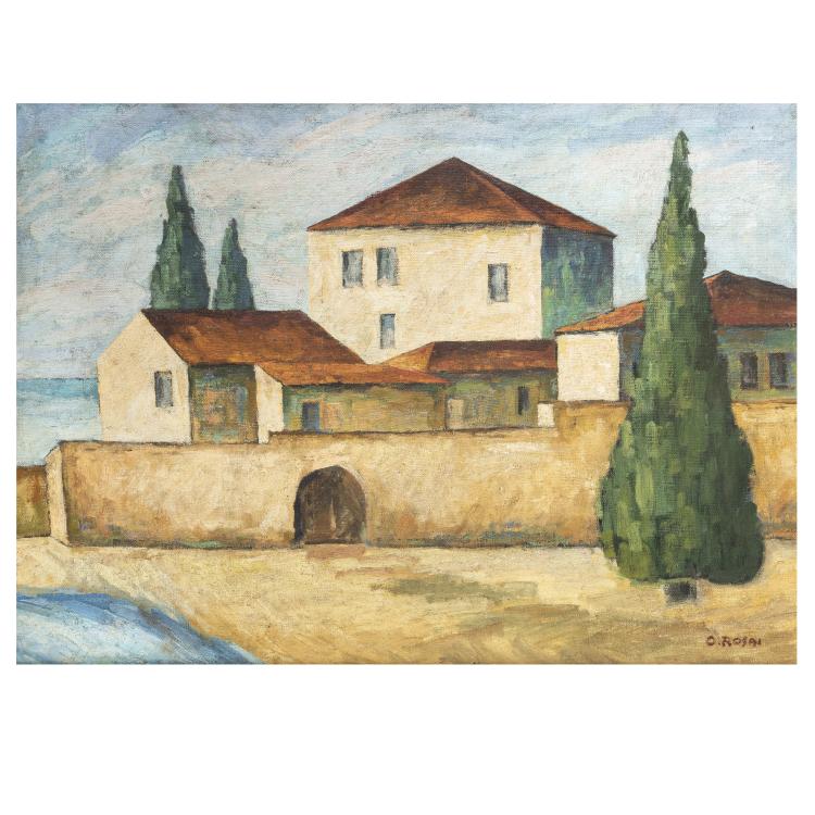 Hauptbild zu Objekt, 'Landschaft', 1950er Jahre, Ottone Rosai, 169E 1011