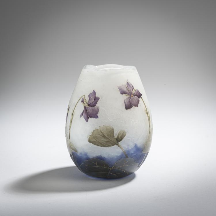 Hauptbild zu Objekt, Small 'Violettes' vase, c. 1910, Daum Fr&egrave;res, Nancy, 168A 66